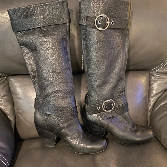 ❤️Lucky Brand black Candice pebbled leather. good preloved condition.🍀✌🏻❤️ - Picture 2 of 9